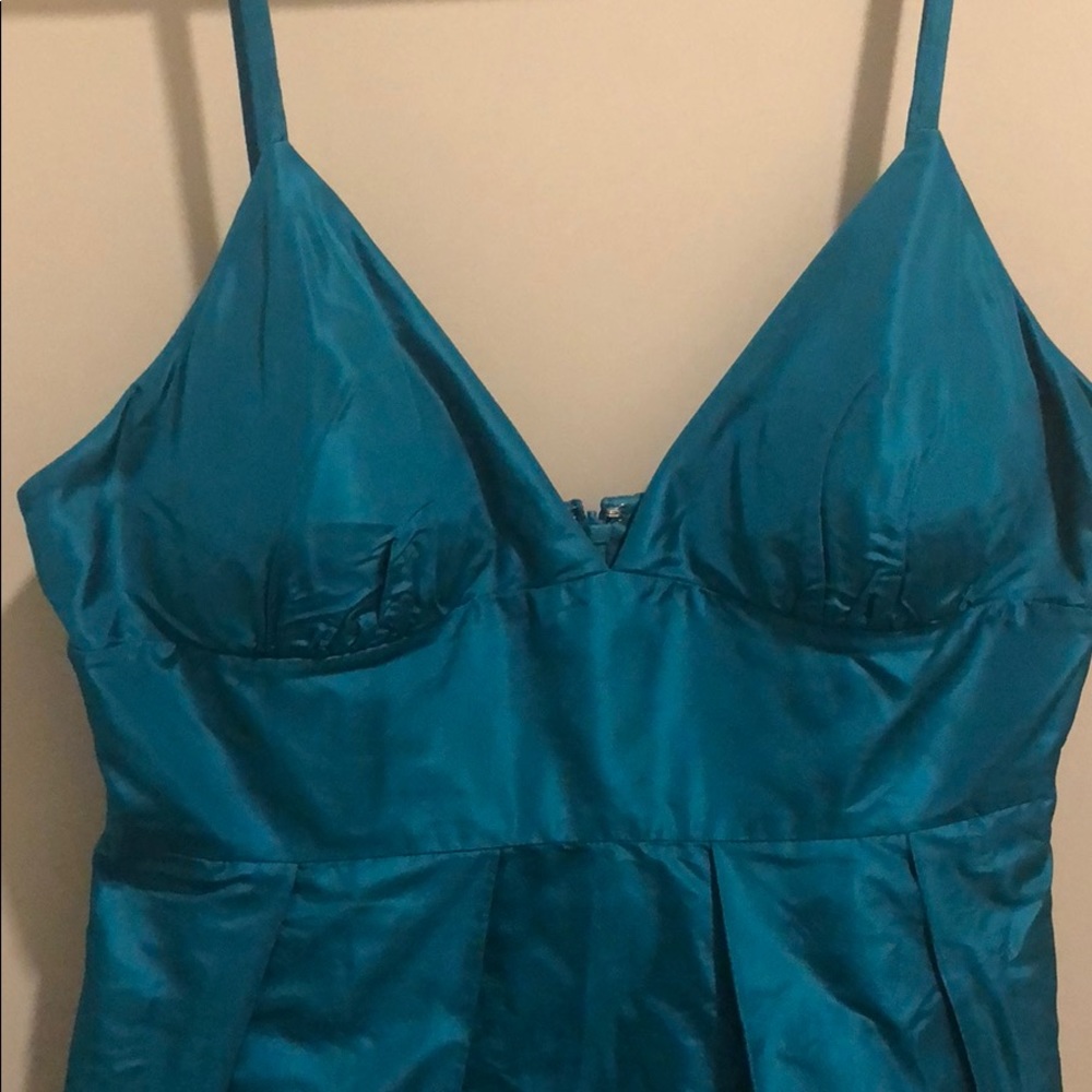 Sz8 J. Crew Adrienne Dress in Peacock - Picture 4 of 8